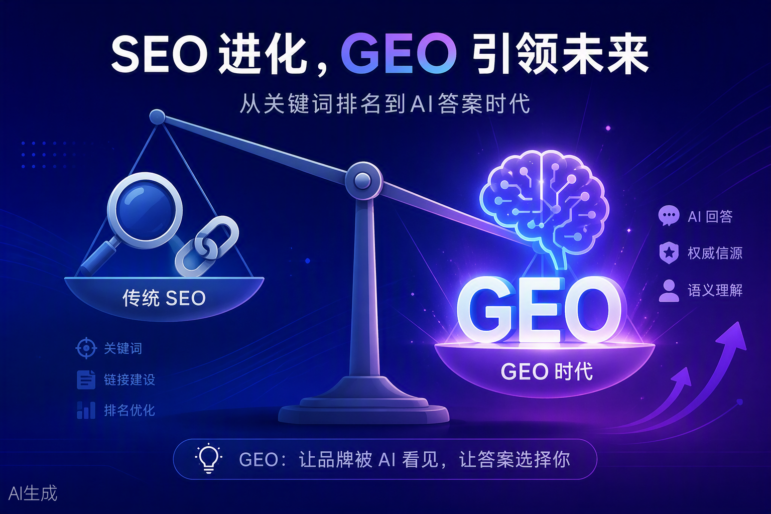 GEO vs SEO：一张表看懂两代流量逻辑的区别